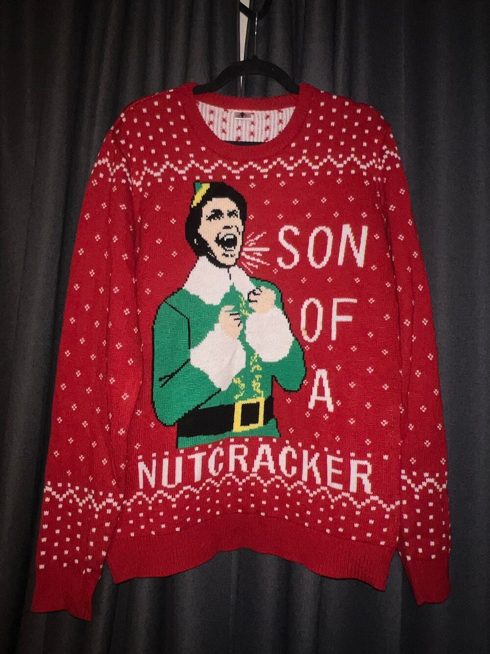 Ugly Christmas Sweater Xmas Size Large Elf